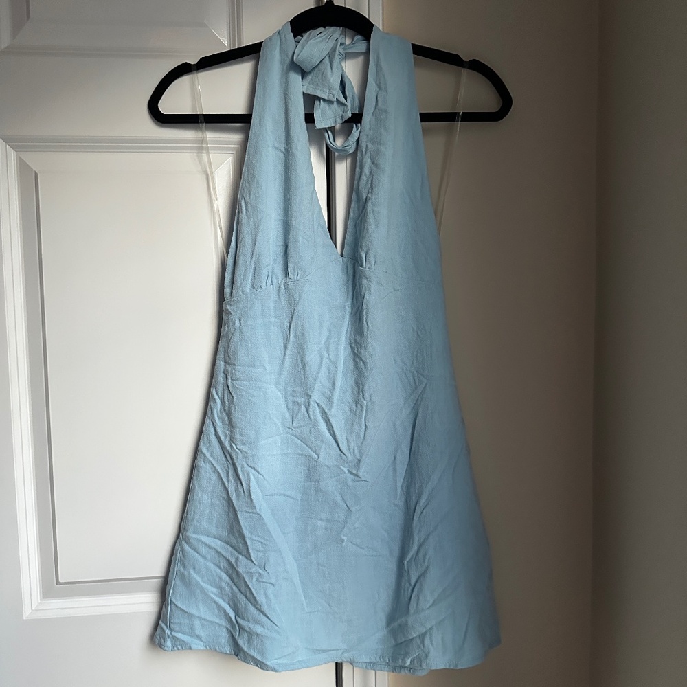 PacSun Light Blue Halter Dress – Size S